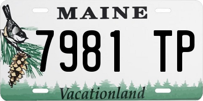 ME license plate 7981TP