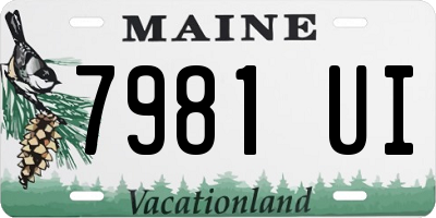 ME license plate 7981UI