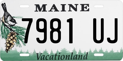 ME license plate 7981UJ