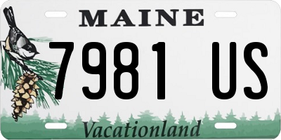 ME license plate 7981US