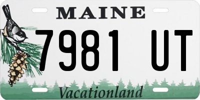 ME license plate 7981UT