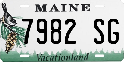 ME license plate 7982SG