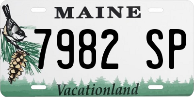 ME license plate 7982SP