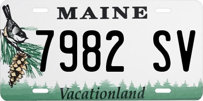 ME license plate 7982SV