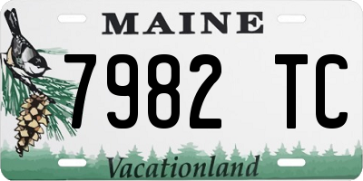 ME license plate 7982TC