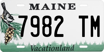 ME license plate 7982TM