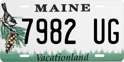 ME license plate 7982UG