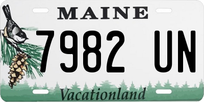 ME license plate 7982UN