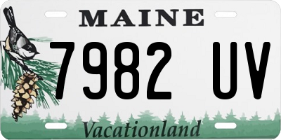 ME license plate 7982UV