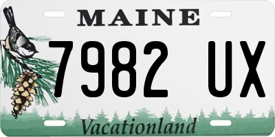 ME license plate 7982UX