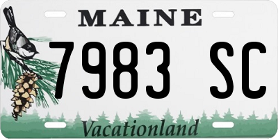 ME license plate 7983SC