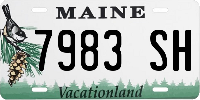 ME license plate 7983SH