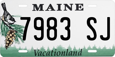 ME license plate 7983SJ