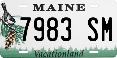 ME license plate 7983SM