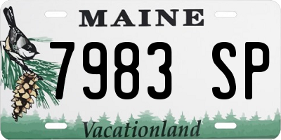 ME license plate 7983SP