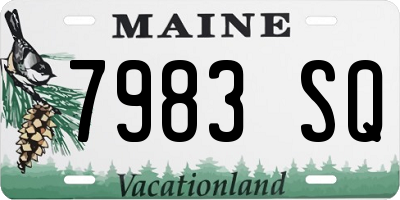 ME license plate 7983SQ