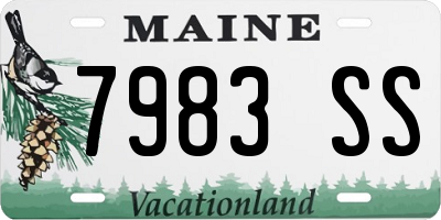 ME license plate 7983SS