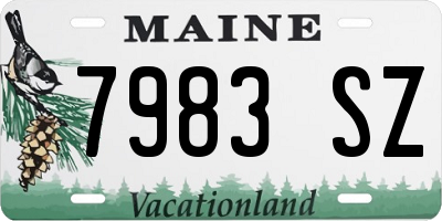 ME license plate 7983SZ