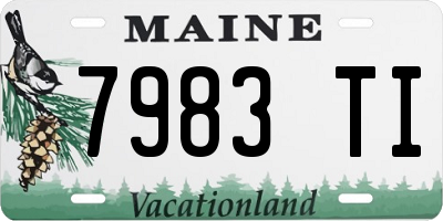 ME license plate 7983TI
