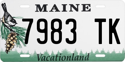 ME license plate 7983TK