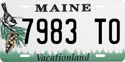 ME license plate 7983TO