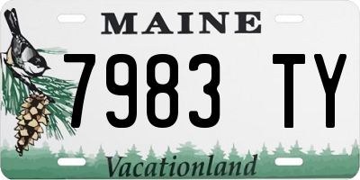 ME license plate 7983TY