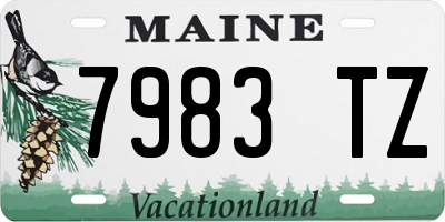 ME license plate 7983TZ
