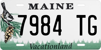 ME license plate 7984TG