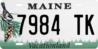 ME license plate 7984TK