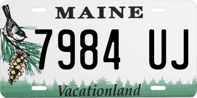 ME license plate 7984UJ