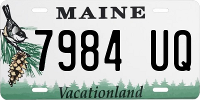 ME license plate 7984UQ