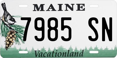 ME license plate 7985SN