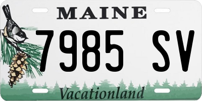 ME license plate 7985SV