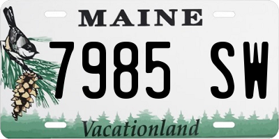 ME license plate 7985SW
