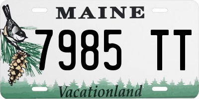 ME license plate 7985TT