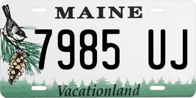 ME license plate 7985UJ
