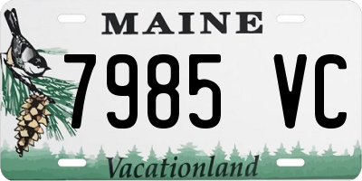 ME license plate 7985VC