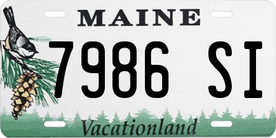 ME license plate 7986SI