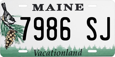 ME license plate 7986SJ