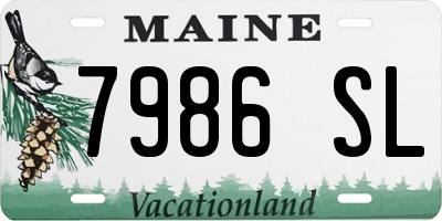 ME license plate 7986SL
