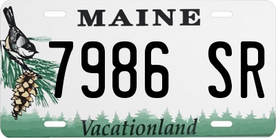 ME license plate 7986SR