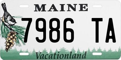 ME license plate 7986TA