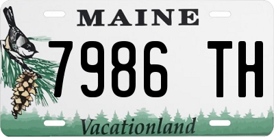 ME license plate 7986TH