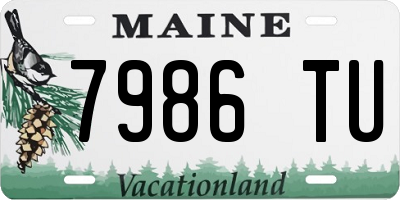 ME license plate 7986TU
