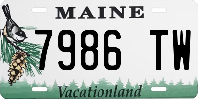 ME license plate 7986TW
