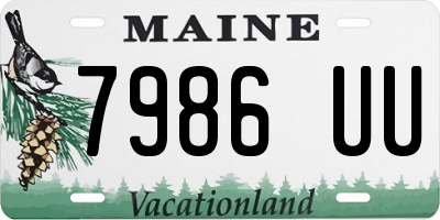 ME license plate 7986UU