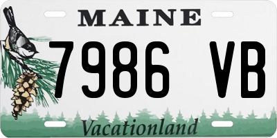 ME license plate 7986VB