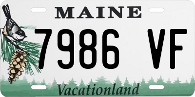 ME license plate 7986VF