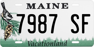 ME license plate 7987SF