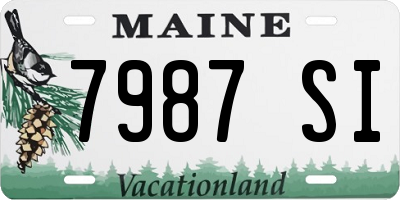 ME license plate 7987SI